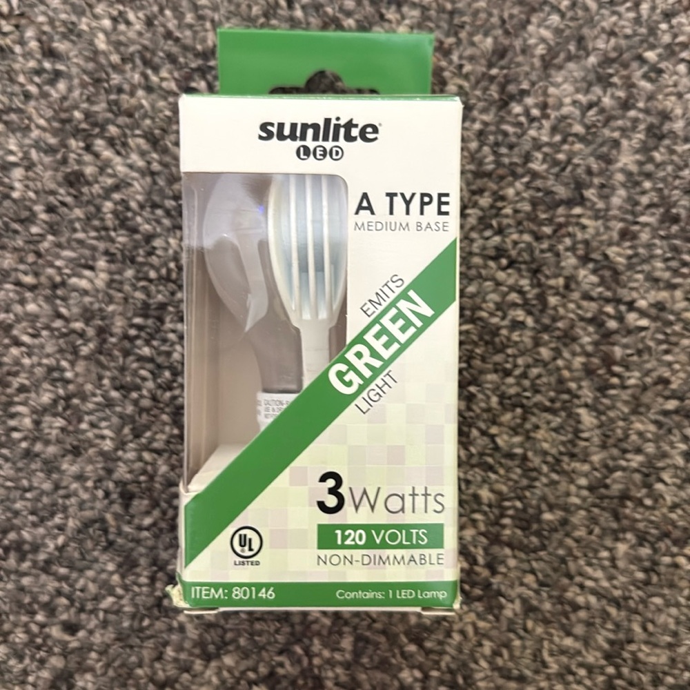 Sunlite LED Green Light Bulb